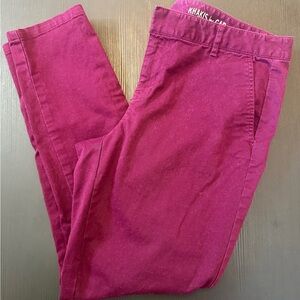 Women’s Khakis by Gap Burgundy Skinny Pants Size 10